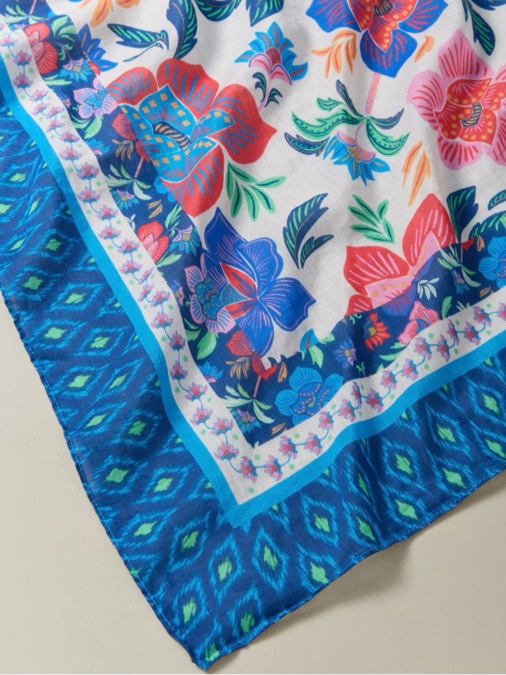 NWT “Tommy Bahama” Tropi Flora Silk-Blend Wrap/Scarf 38"× 72" 💙🌺